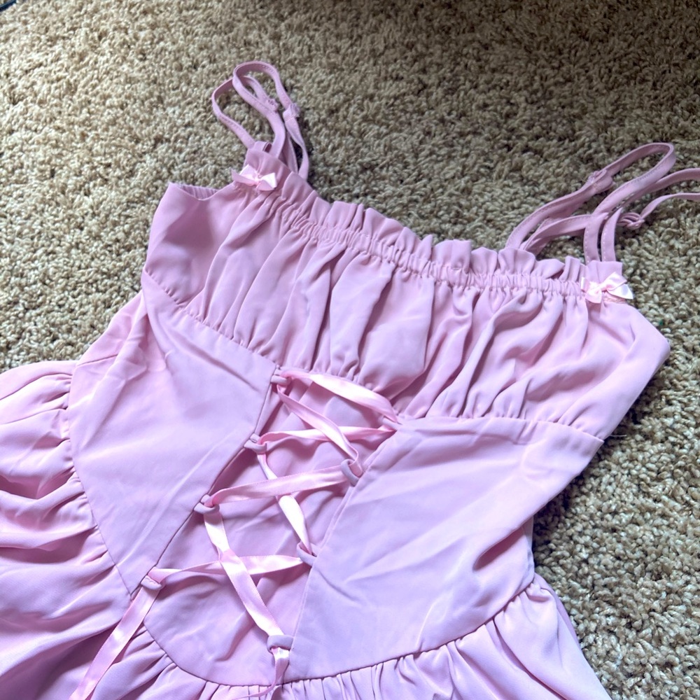 *SOLD* SHEIN Mod Lavender Corset Mini Dress